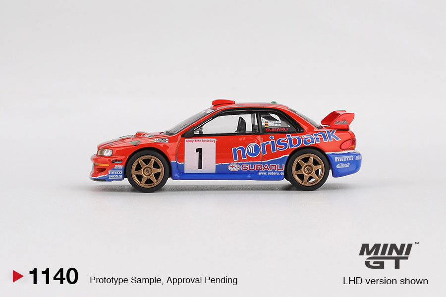 MINI GT 1140 Subaru Impreza WRC97 #1 1999 DRM Champion 1:64 Scale