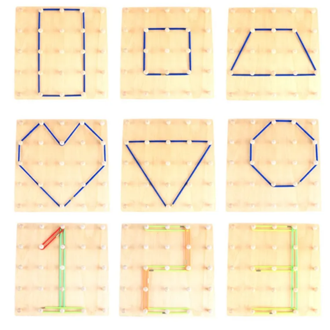 WOODEN GEO LACING BOARD