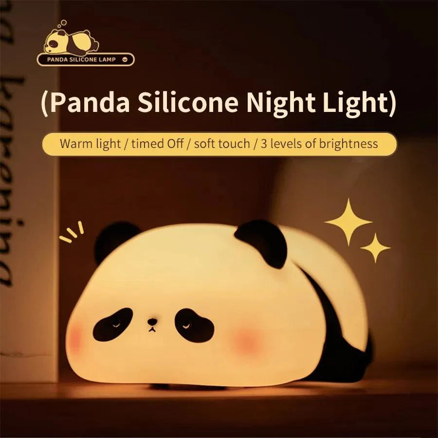 CUTE LAZY PANDA-SILICON LAMP