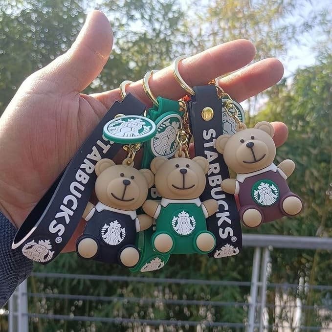 STARBUCKS TEDDY KEYRING