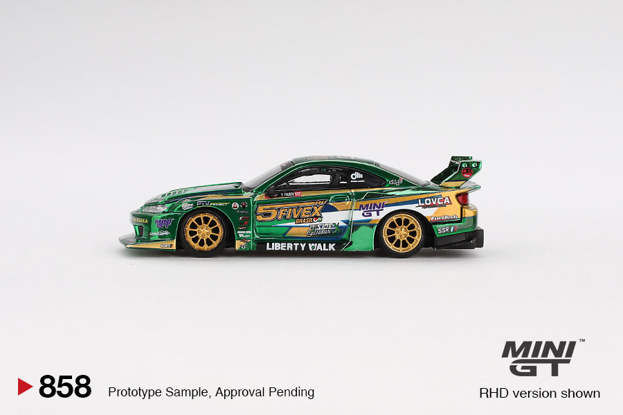 MINI GT #858 Nissan LB-Super Silhouette S15 SILVIA LBWK 2024 Fausto Racing 1:64 Scale