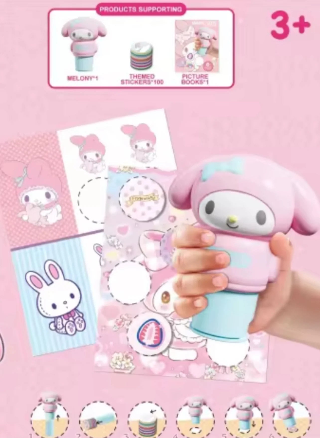 MAGIC STAMPER-100 REUSABLE STICKERS