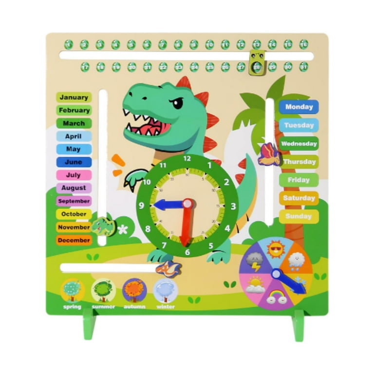 KIDS DINO CALENDAR CLOCK