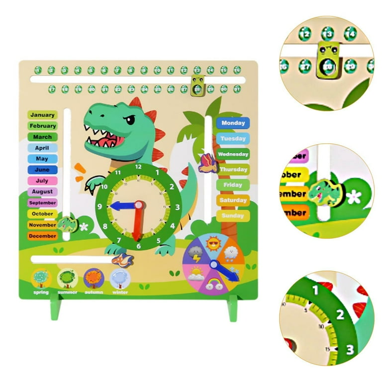 KIDS DINO CALENDAR CLOCK