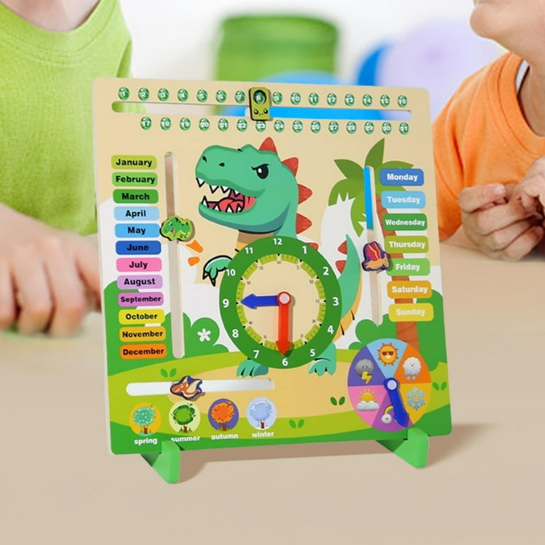 KIDS DINO CALENDAR CLOCK