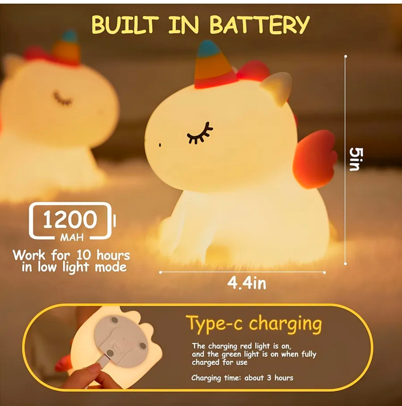CUTE UNICORN LAMP