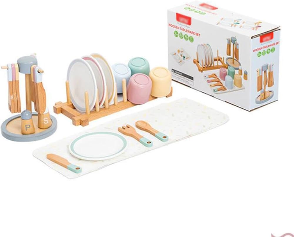 WOODEN TABLEWARE PLAY SET