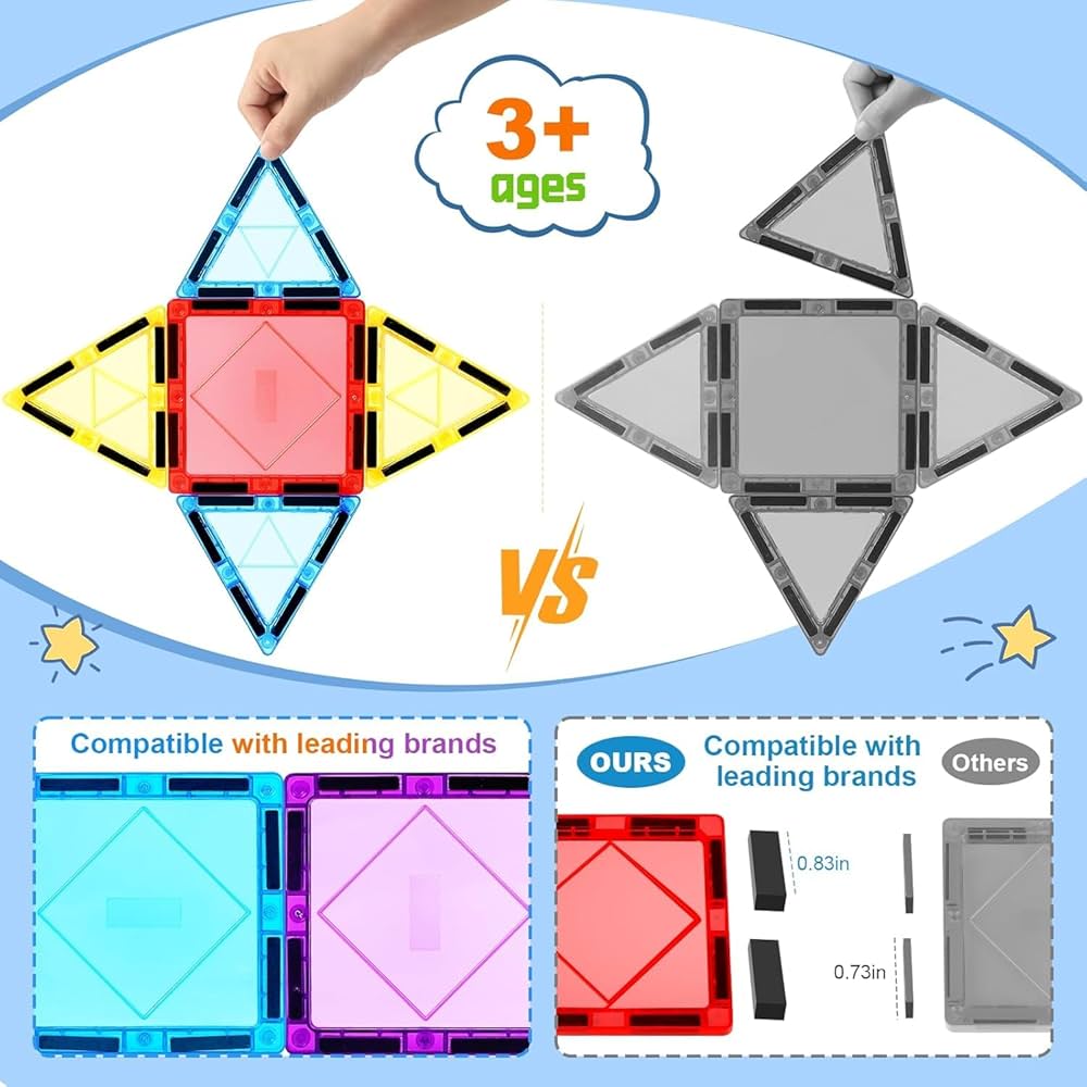 40PCS MAGNETIC TILES