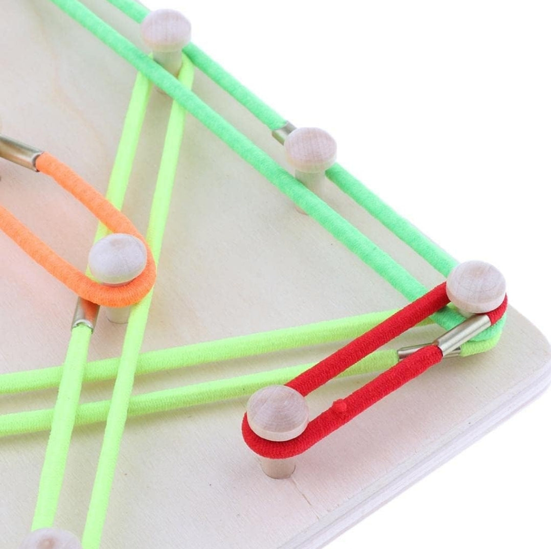 WOODEN GEO LACING BOARD