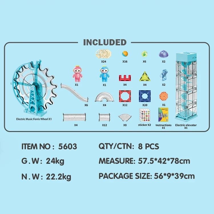 129 PCS MAGIC MAGNETIC TIELS