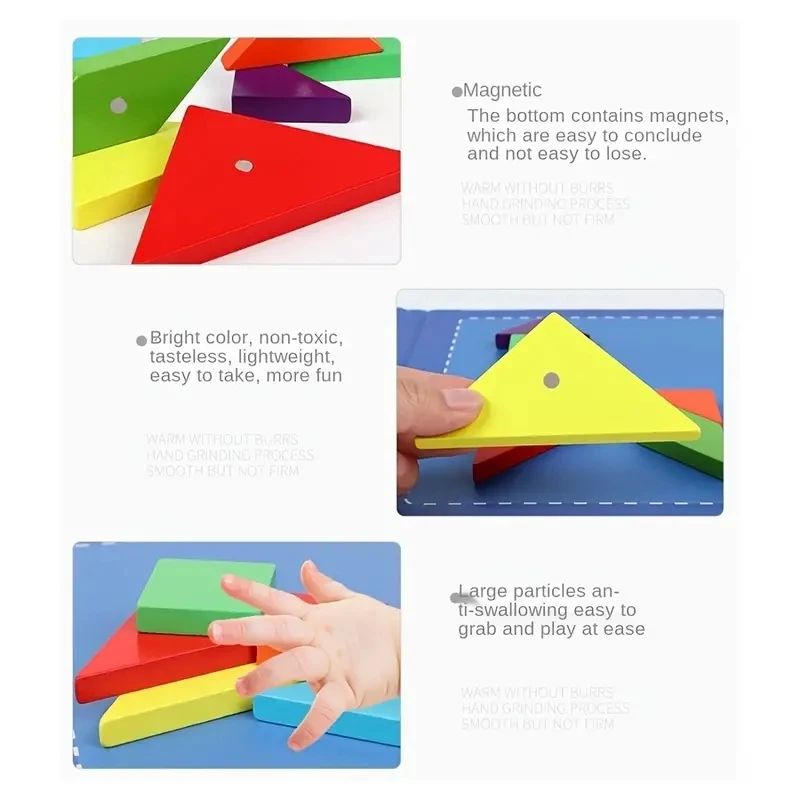 WOODEN MAGNETIC TANGRAM