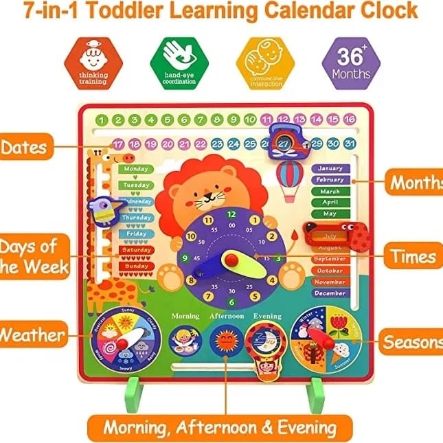 7 IN 1 CALENDAR CLOCK