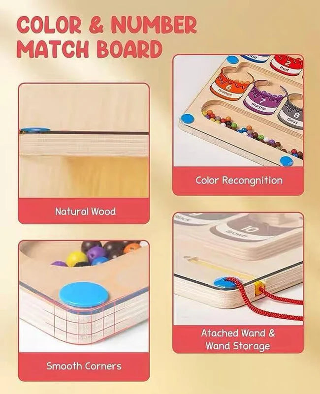 ANIMAL MAGNETIC COLOR AND NUMBER MAZE