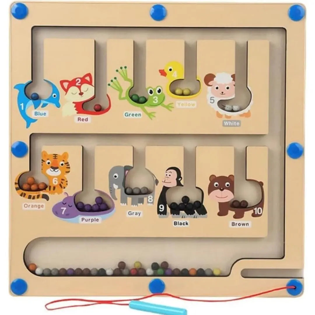 ANIMAL MAGNETIC COLOR AND NUMBER MAZE