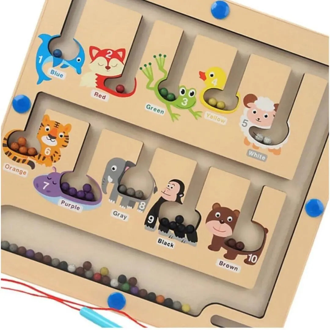 ANIMAL MAGNETIC COLOR AND NUMBER MAZE