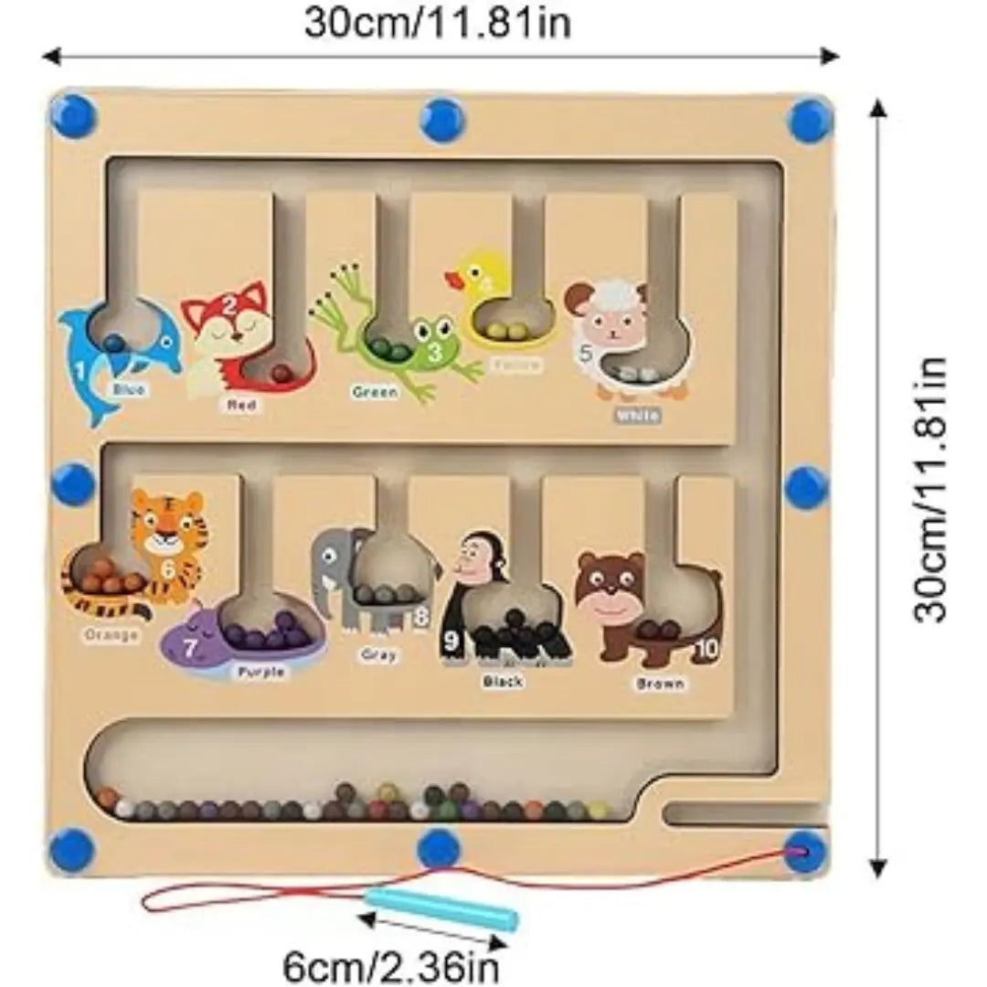 ANIMAL MAGNETIC COLOR AND NUMBER MAZE