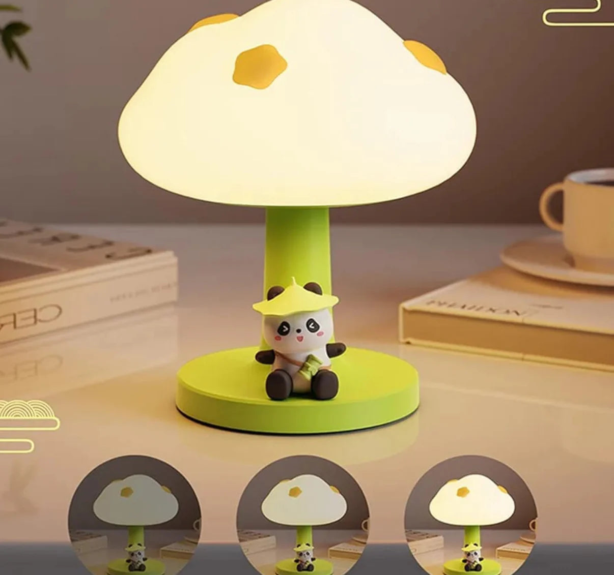 CUTE MUSHROOM PANDA LAMP