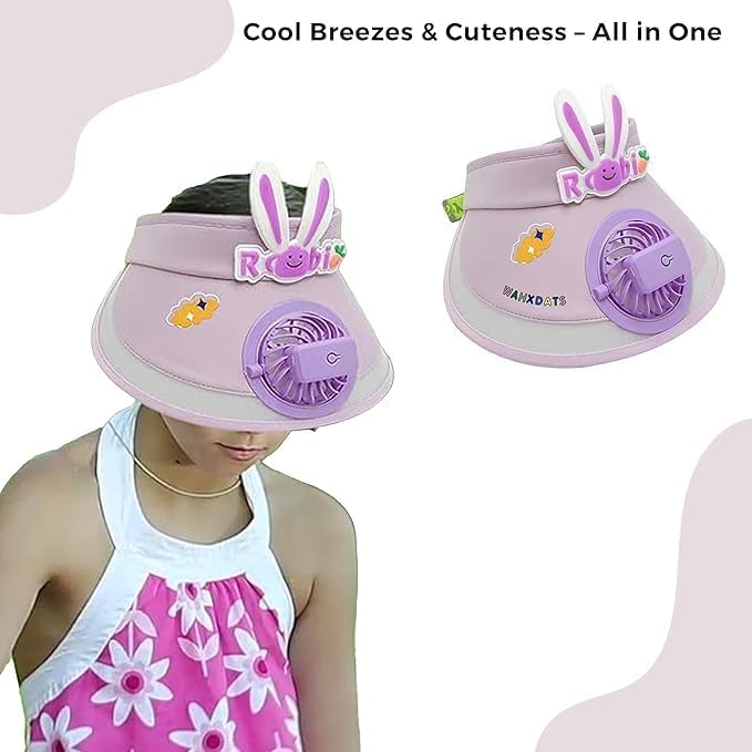 KIDS CHARGABLE FAN CAP