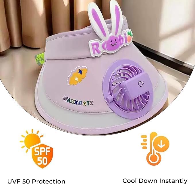 KIDS CHARGABLE FAN CAP