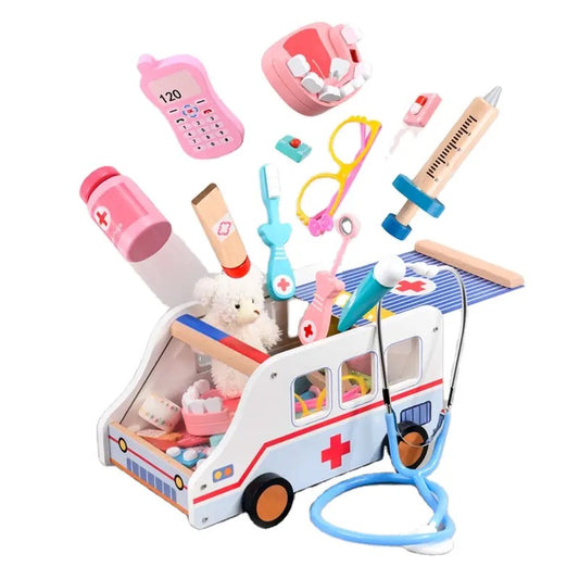 WOODEN AMBULANCE KIT