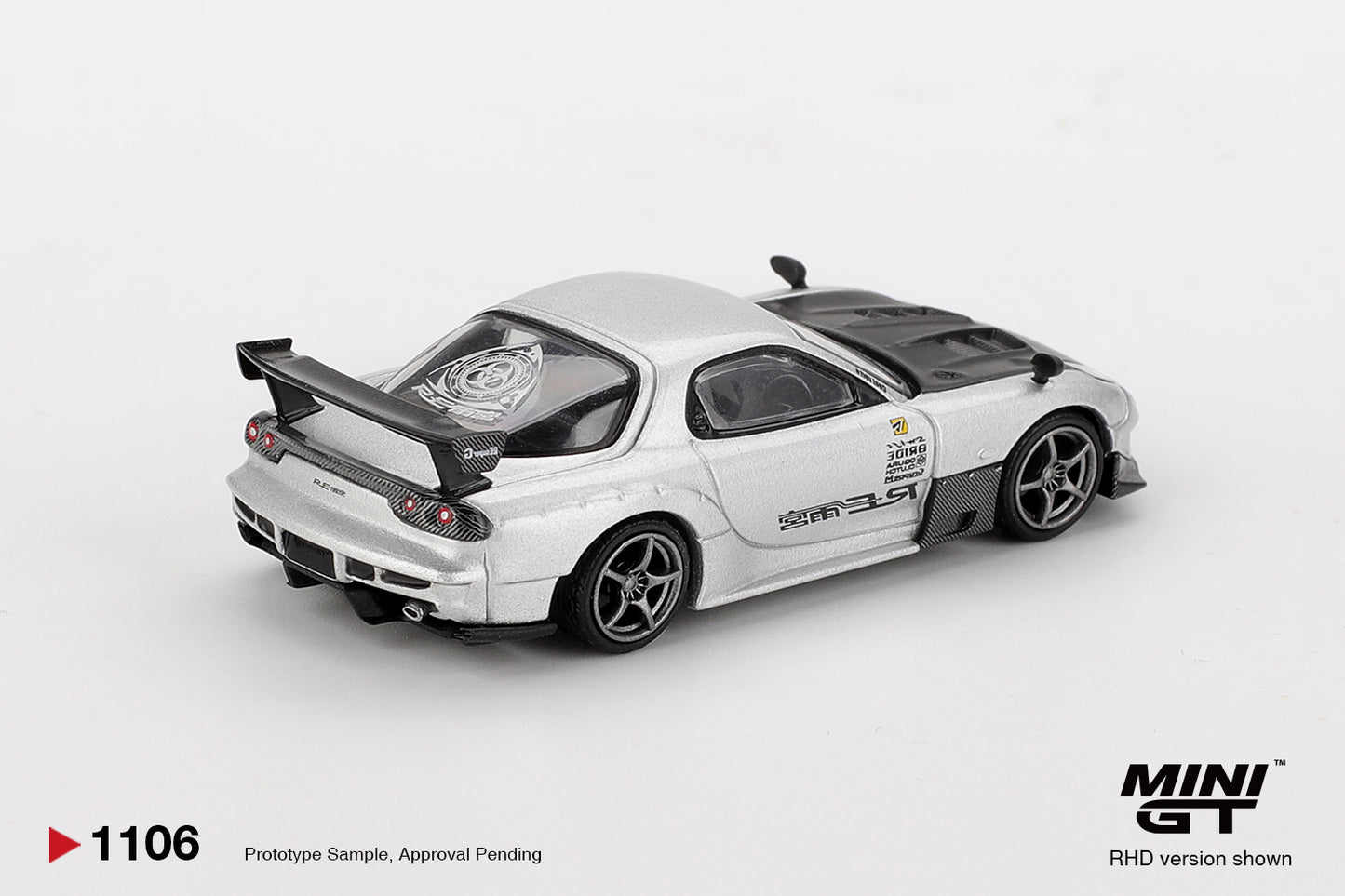MINI GT #1106 Mazda RX-7 RE-Amemiya Silver Metallic