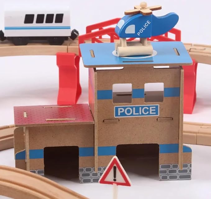 88pcs WOODEN TRAIN SET