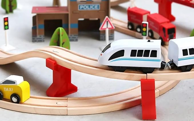 88pcs WOODEN TRAIN SET