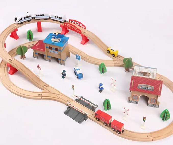 88pcs WOODEN TRAIN SET