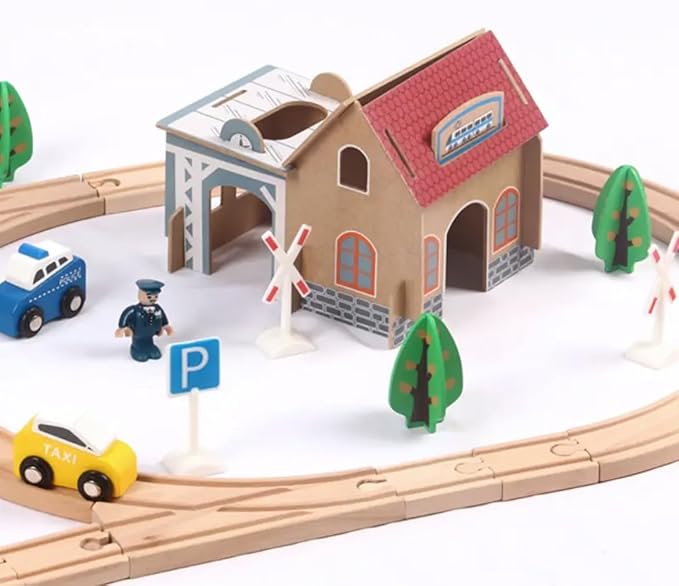 88pcs WOODEN TRAIN SET