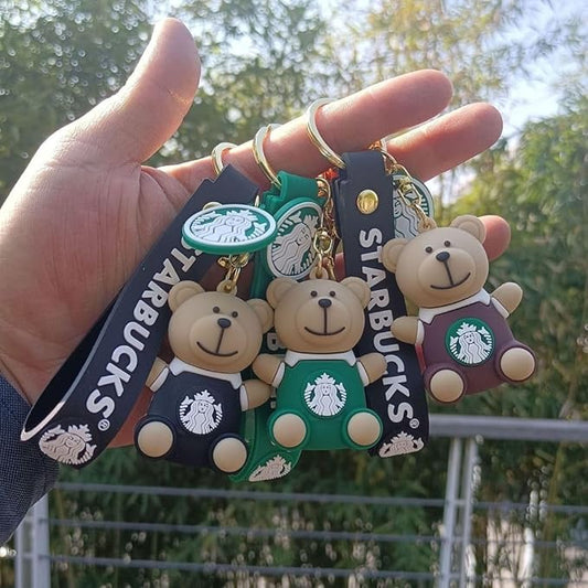STARBUCKS TEDDY KEYRING