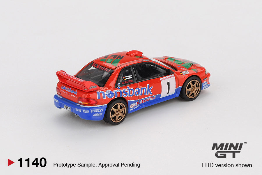 MINI GT 1140 Subaru Impreza WRC97 #1 1999 DRM Champion 1:64 Scale