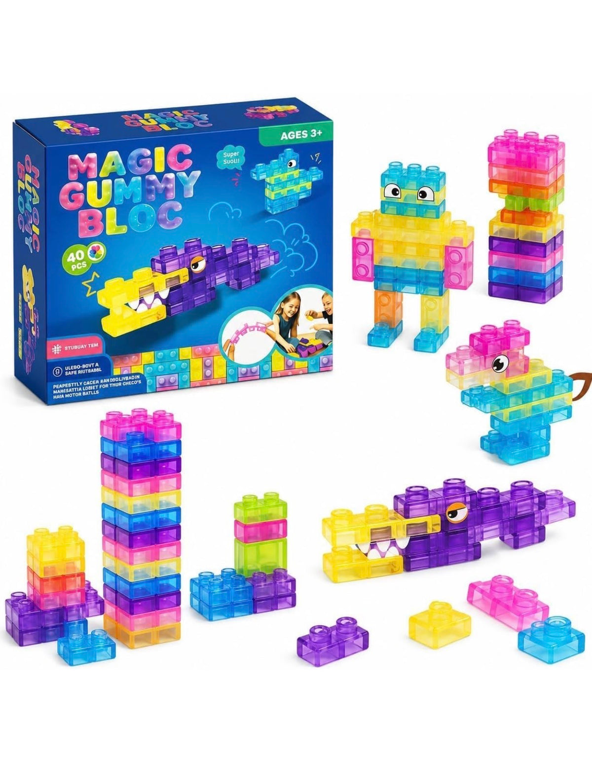 40pcs GUMMY BLOCKS