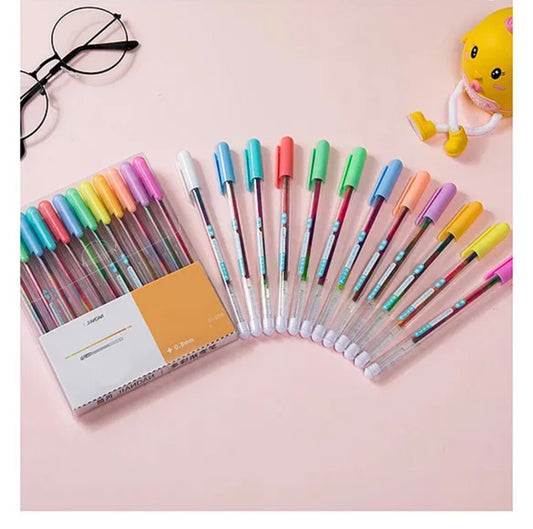 RAINBOW GLITTER PENS (SET OF 12)