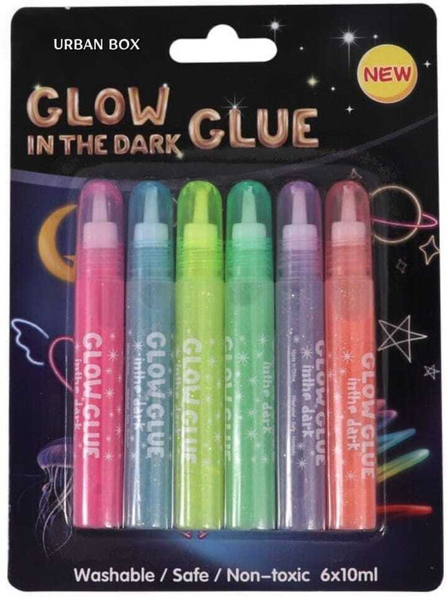 GLOW IN THE DARK GLUE (PACK OF 6)