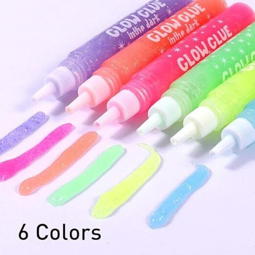 GLOW IN THE DARK GLUE (PACK OF 6)