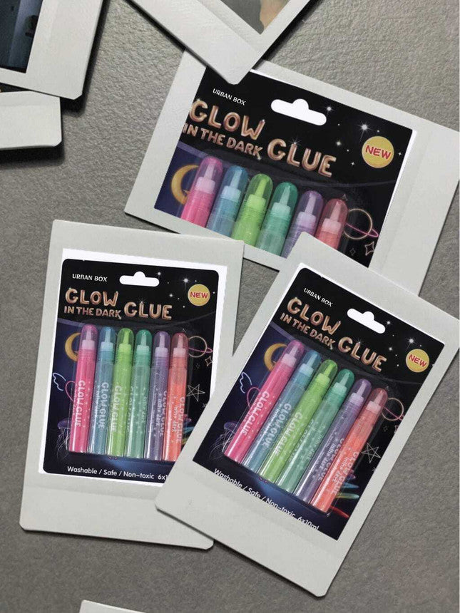 GLOW IN THE DARK GLUE (PACK OF 6)
