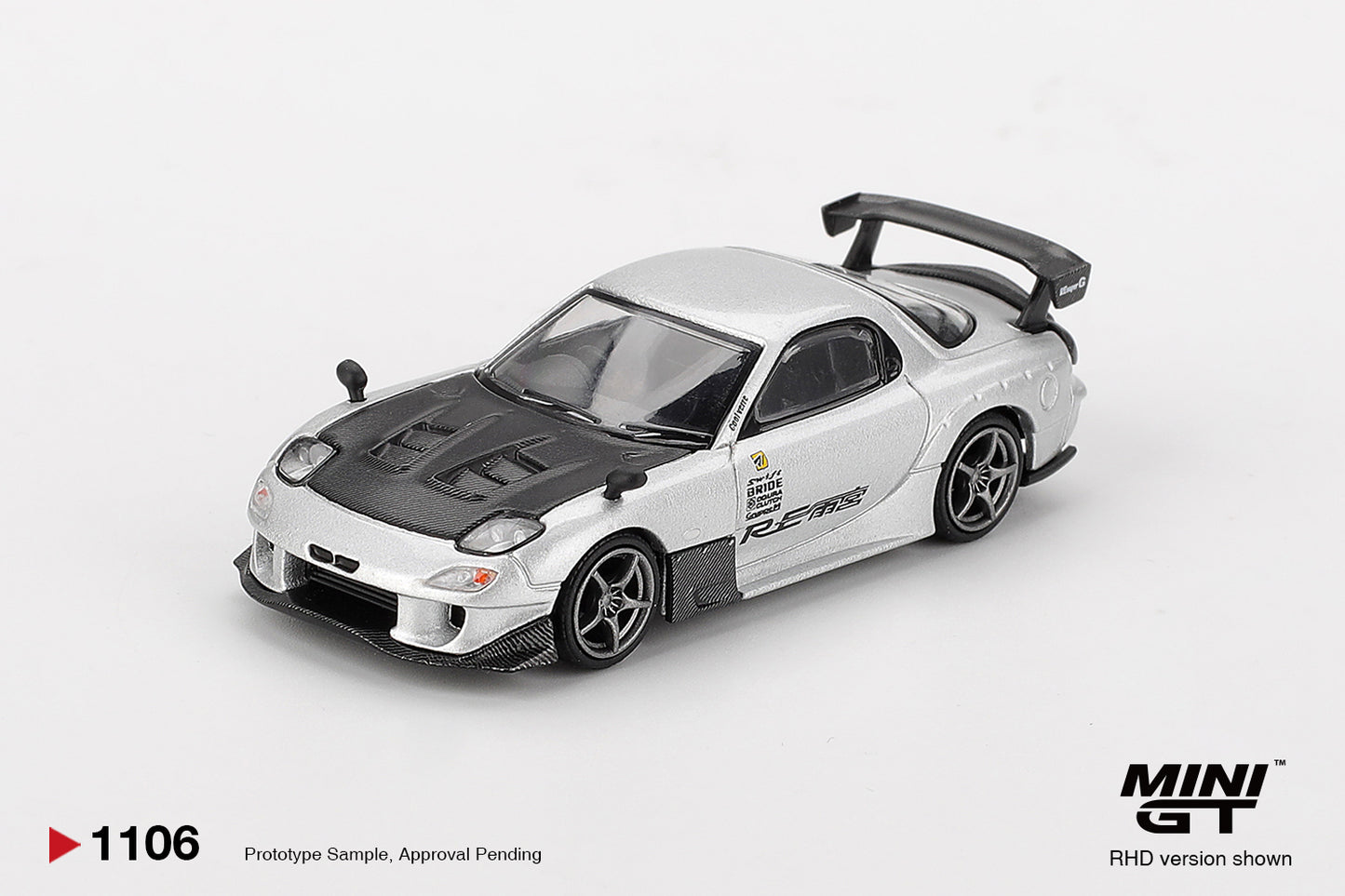 MINI GT #1106 Mazda RX-7 RE-Amemiya Silver Metallic
