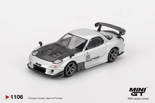 MINI GT #1106 Mazda RX-7 RE-Amemiya Silver Metallic
