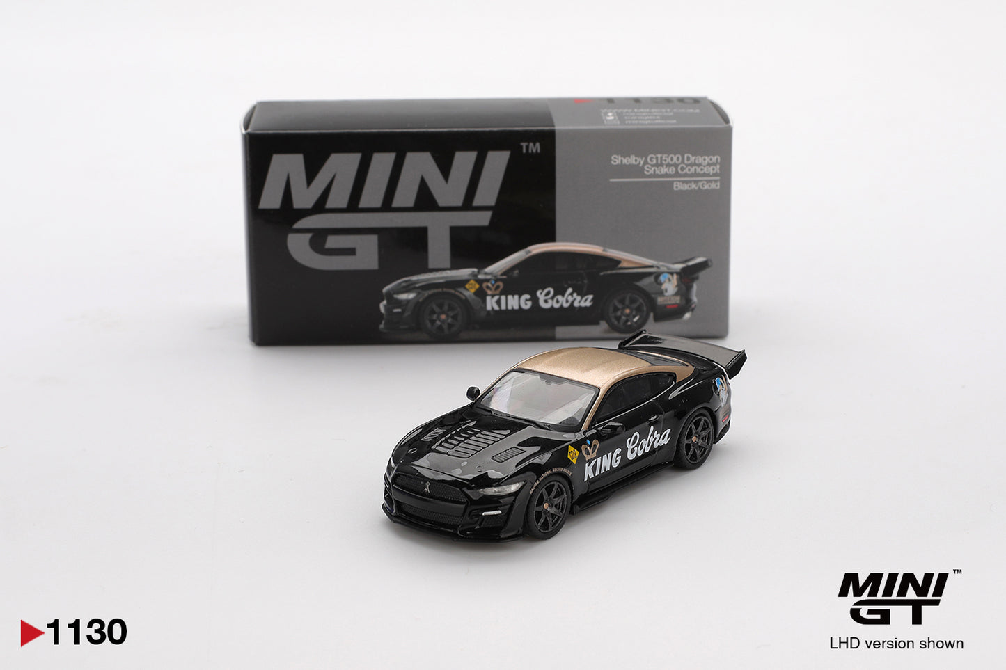 MINI GT #1130 Shelby GT500 Dragon Snake Concept Black/Gold 1:64 Scale