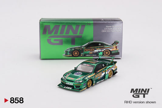 MINI GT #858 Nissan LB-Super Silhouette S15 SILVIA LBWK 2024 Fausto Racing 1:64 Scale