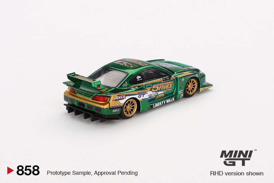 MINI GT #858 Nissan LB-Super Silhouette S15 SILVIA LBWK 2024 Fausto Racing 1:64 Scale