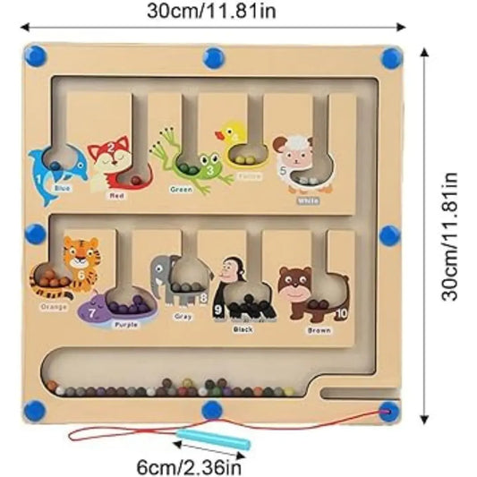 ANIMAL MAGNETIC COLOR AND NUMBER MAZE